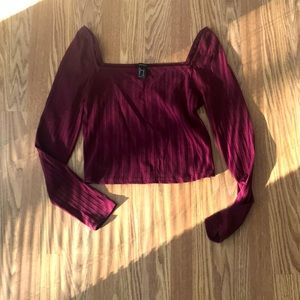 Maroon long sleeve shirt from forever 21.
